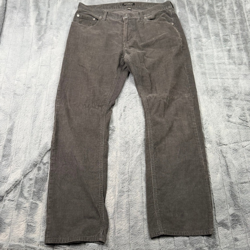 Banana Republic Vintage Straight Corduroy Pants Mens 33x30 Gray 100% Cotton